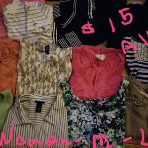 Womens med and large tops